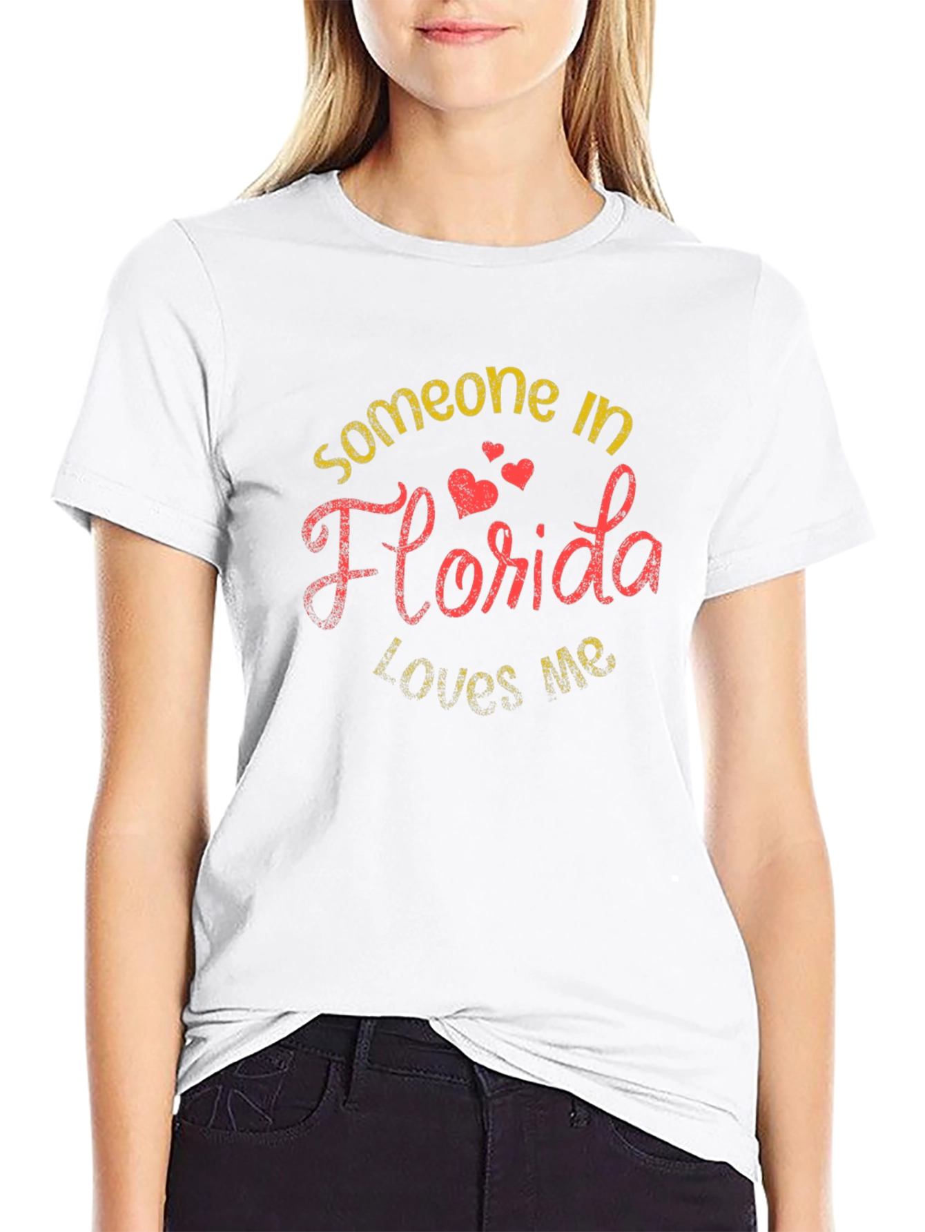 Someone in Florida Loves Me Black T-Shirt