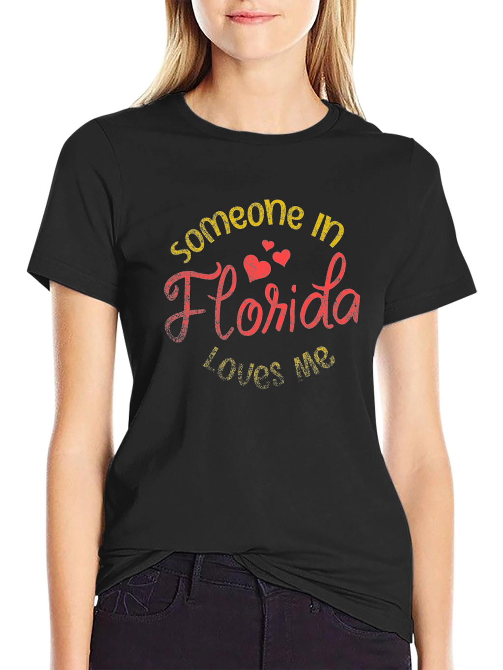Someone in Florida Loves Me Black T-Shirt