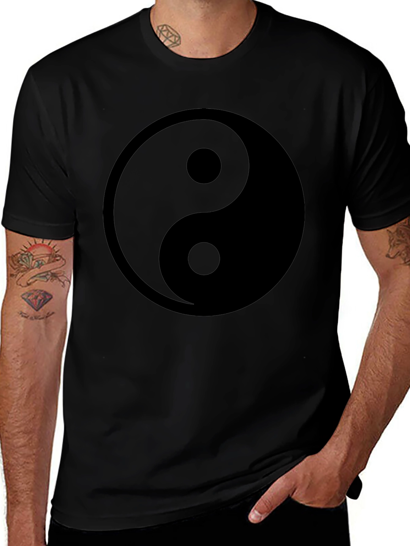 Yin Yang Graphic Tee - Black