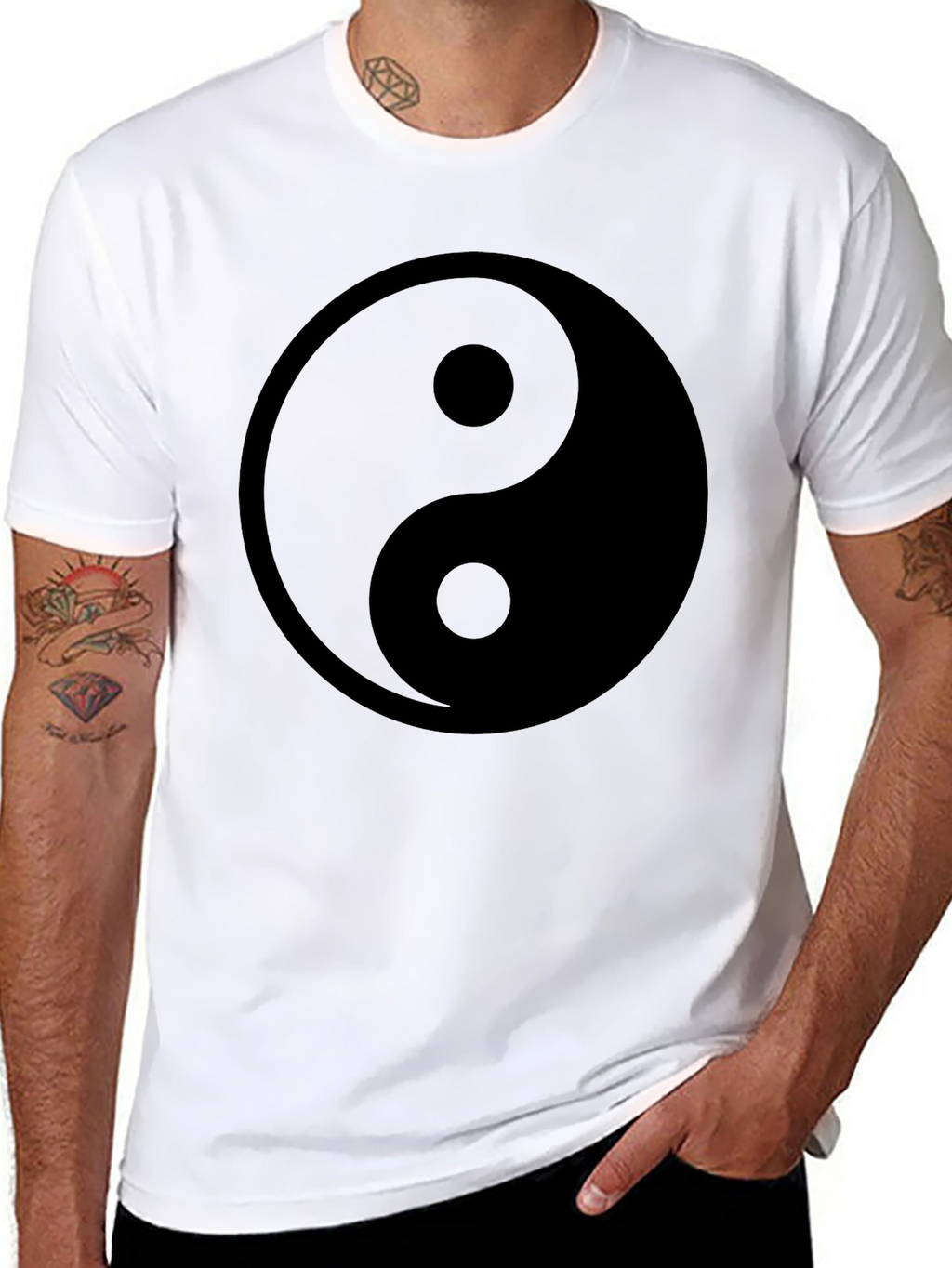 Yin Yang Graphic Tee - Black