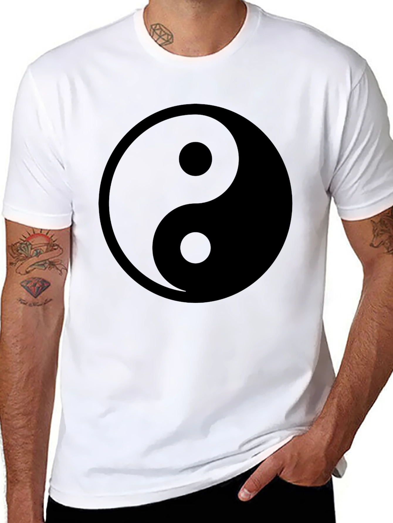 Yin Yang Graphic Tee - Black