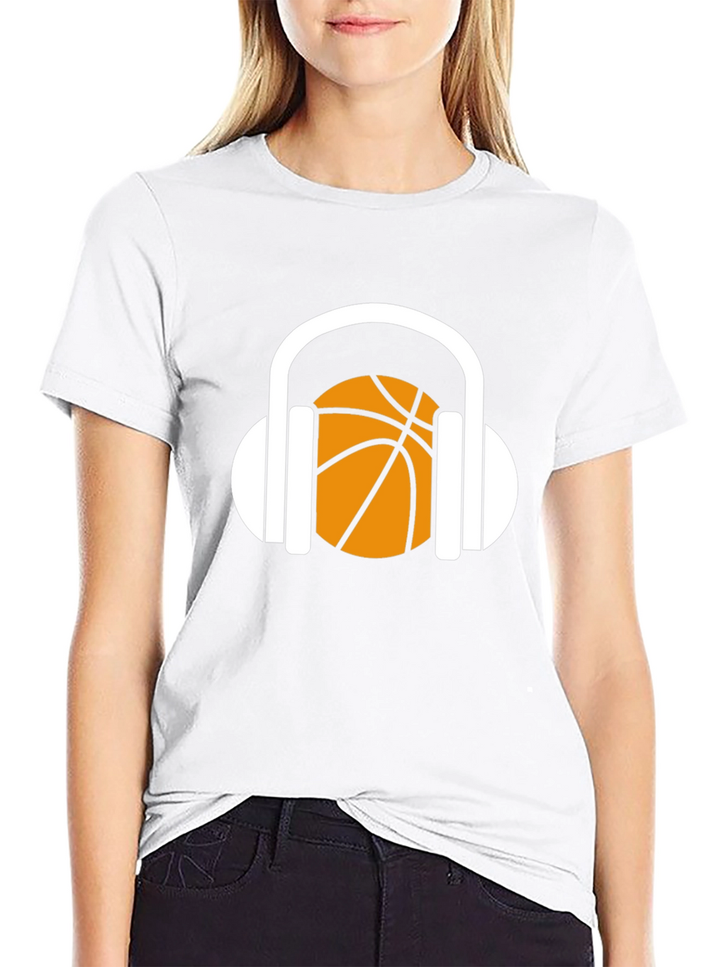 Basketball Headphones Graphic T-Shirt
