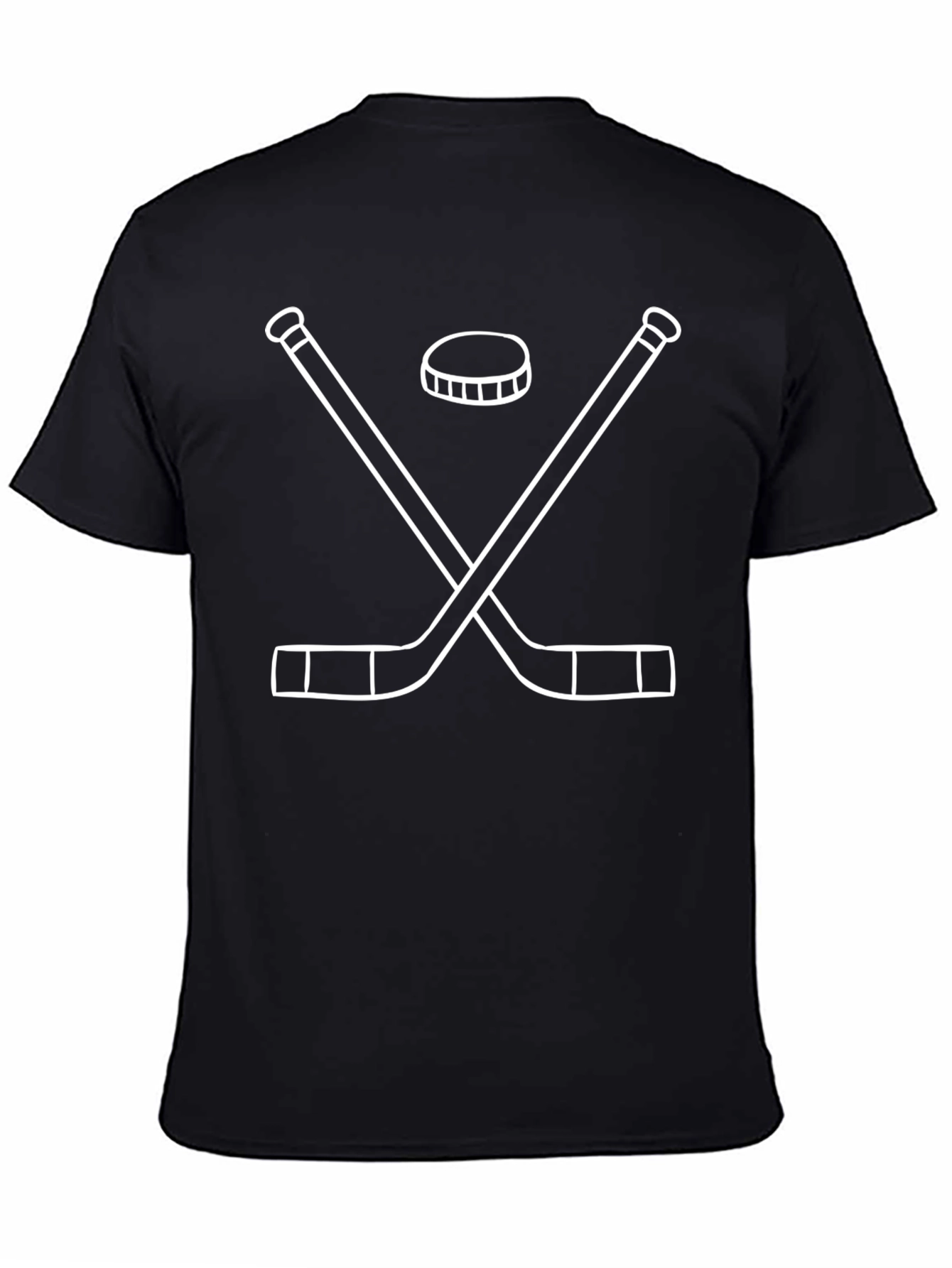 Hockey Sticks & Puck T-Shirt - Sporty Style