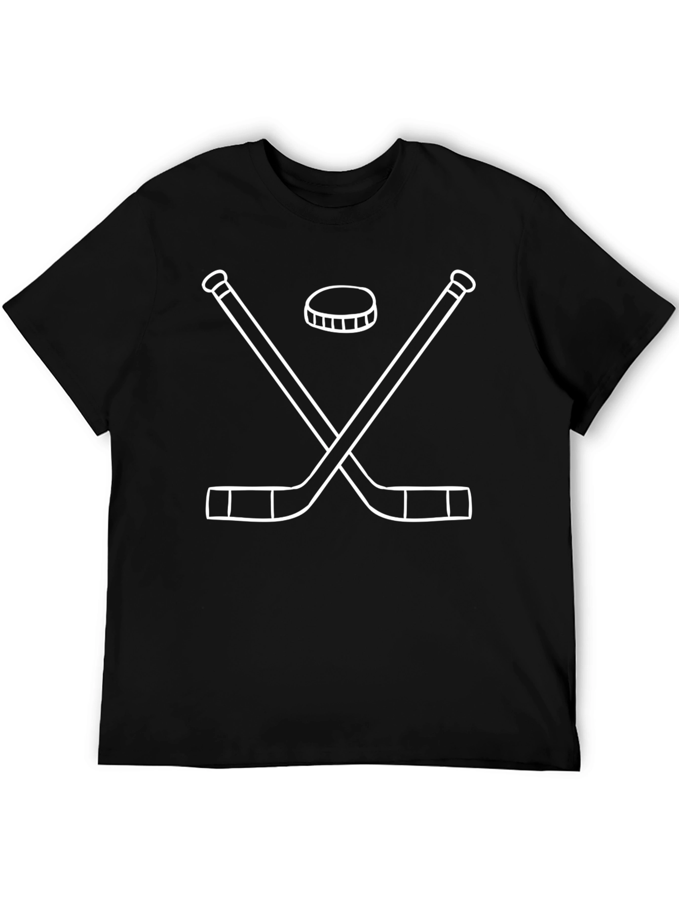 Hockey Sticks & Puck T-Shirt - Sporty Style