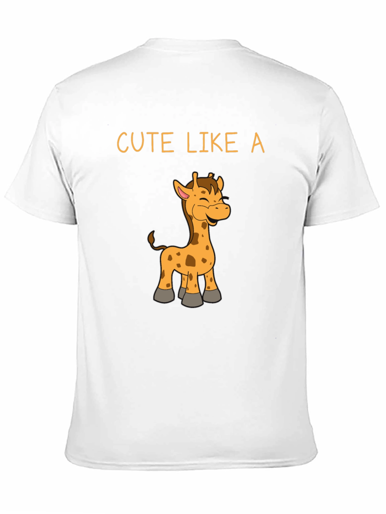 Cute Giraffe Graphic Black T-Shirt