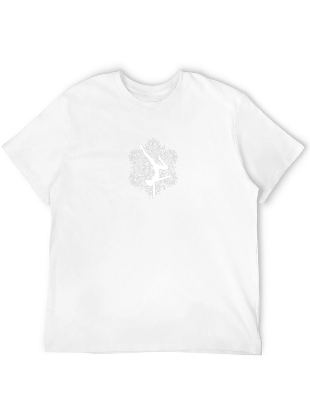 Yoga Mandala Graphic Tee - Black Cotton T-Shirt