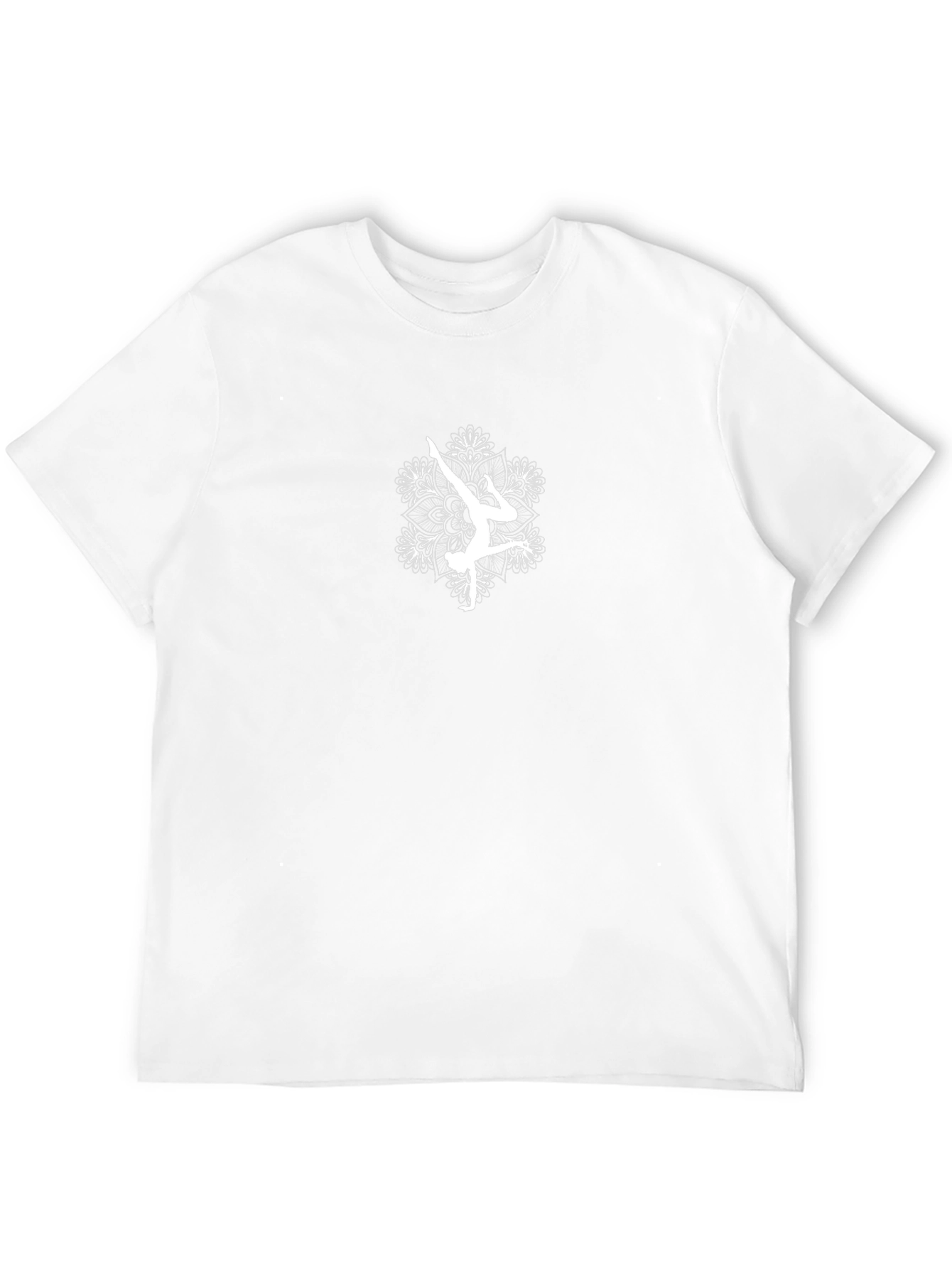 Yoga Mandala Graphic Tee - Black Cotton T-Shirt