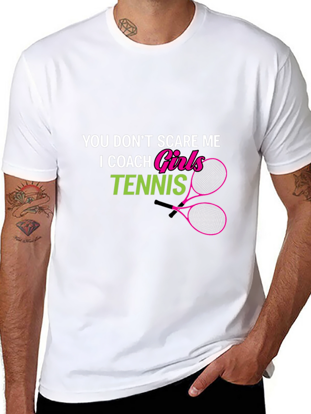 Girls Tennis Coach Graphic T-Shirt