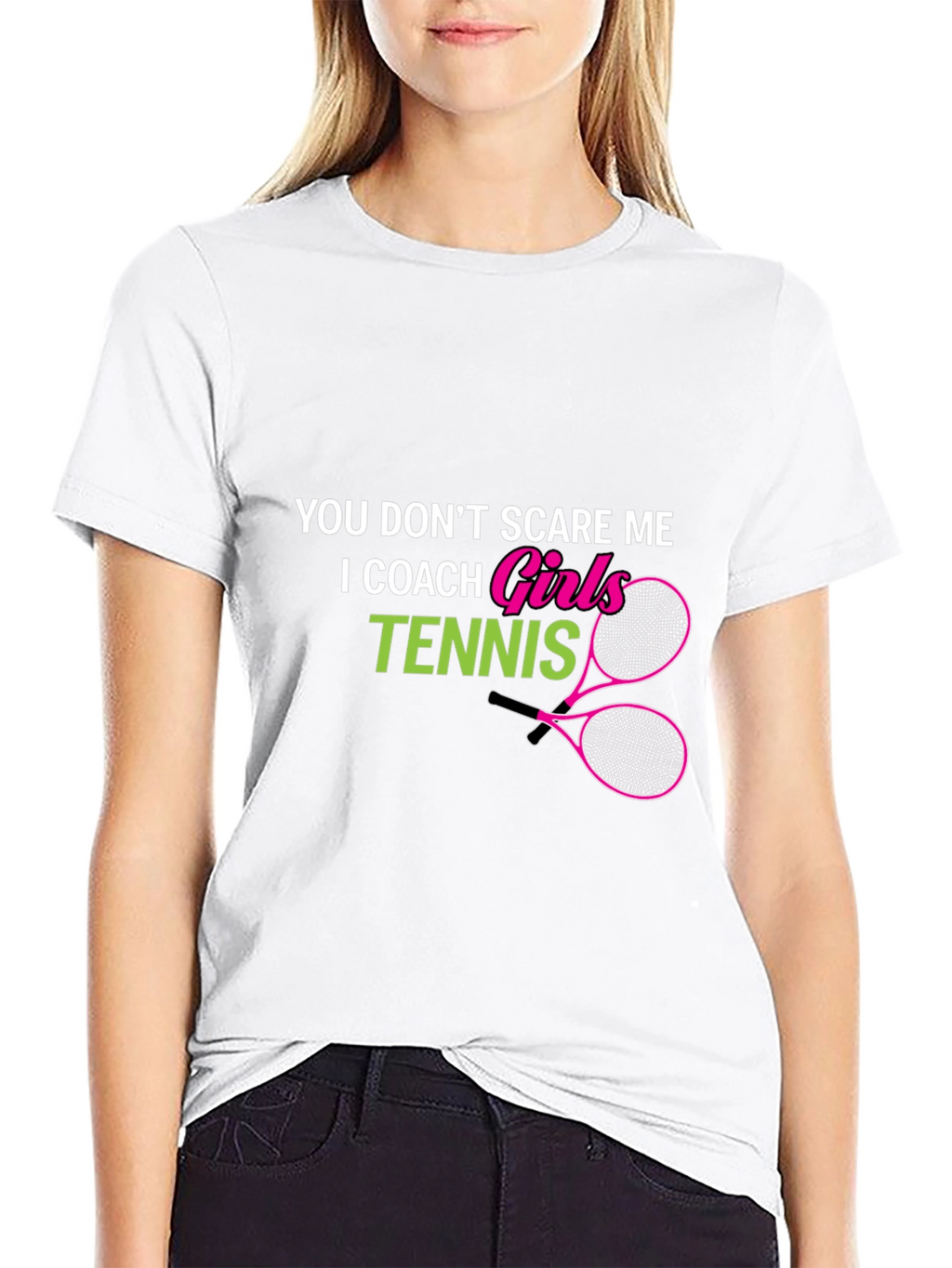 Girls Tennis Coach Graphic T-Shirt