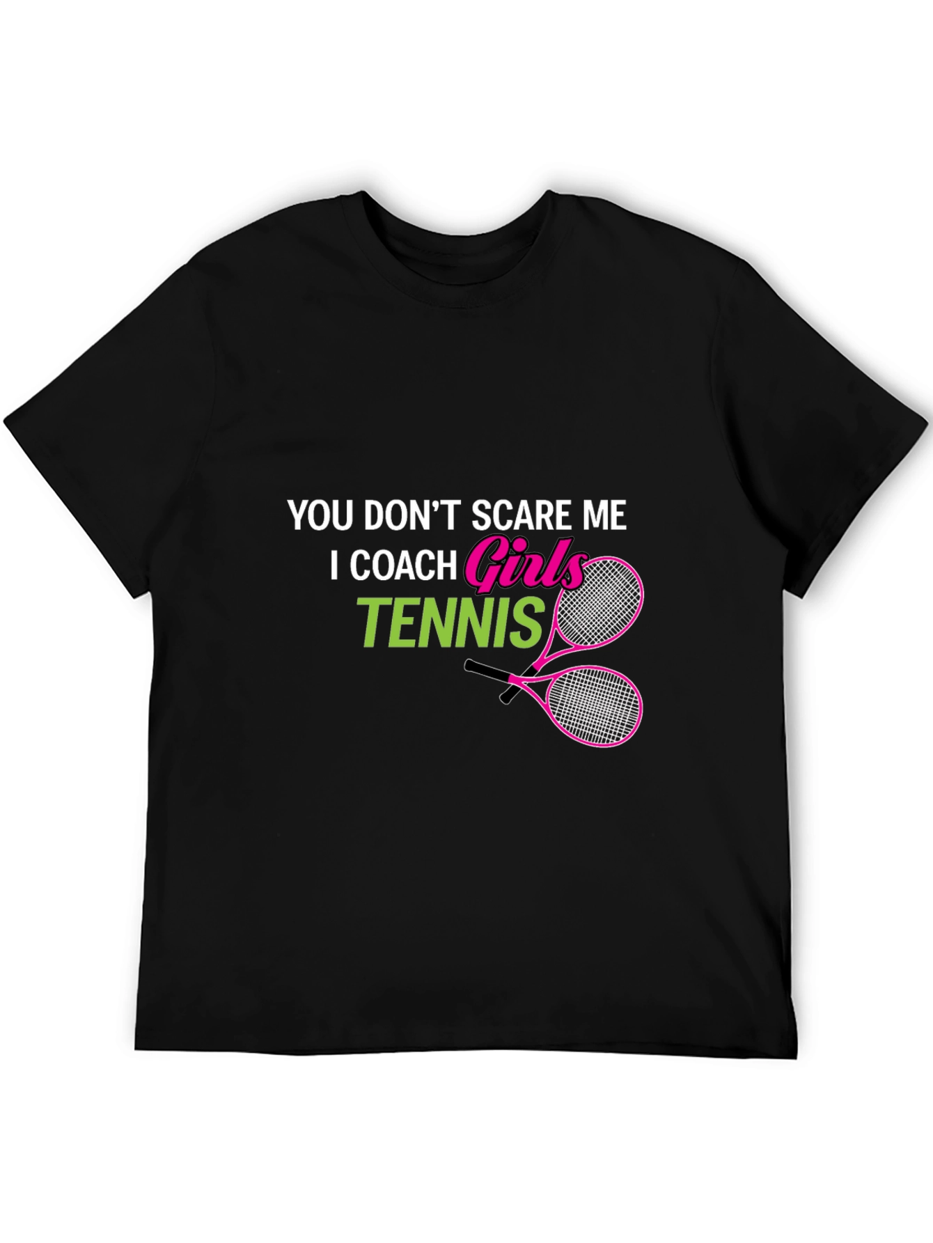 Girls Tennis Coach Graphic T-Shirt