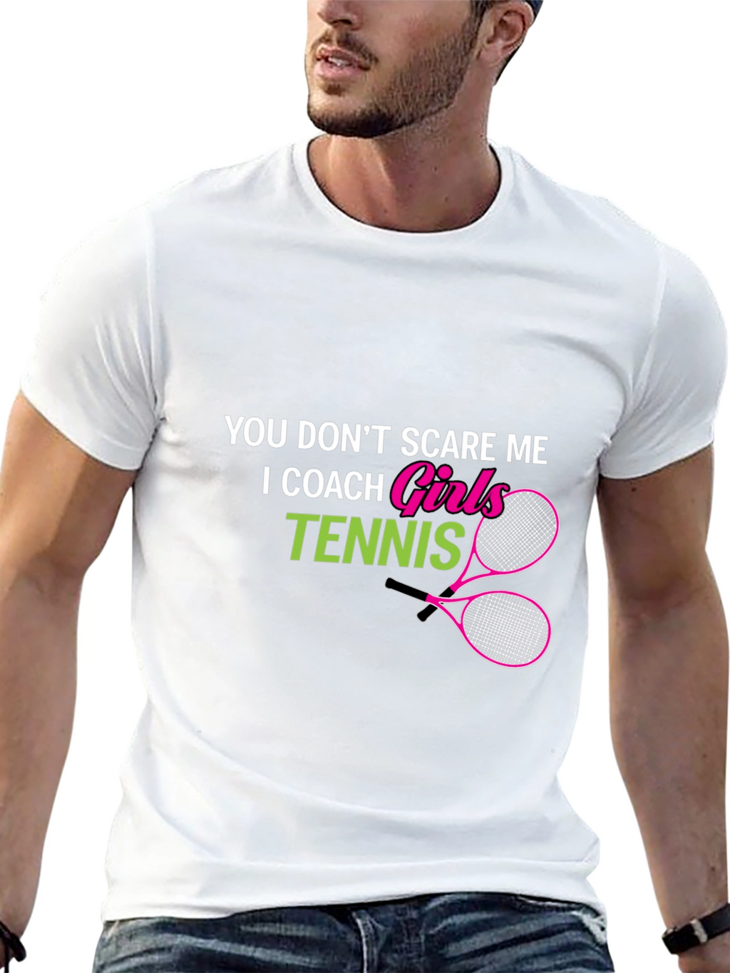 Girls Tennis Coach Graphic T-Shirt