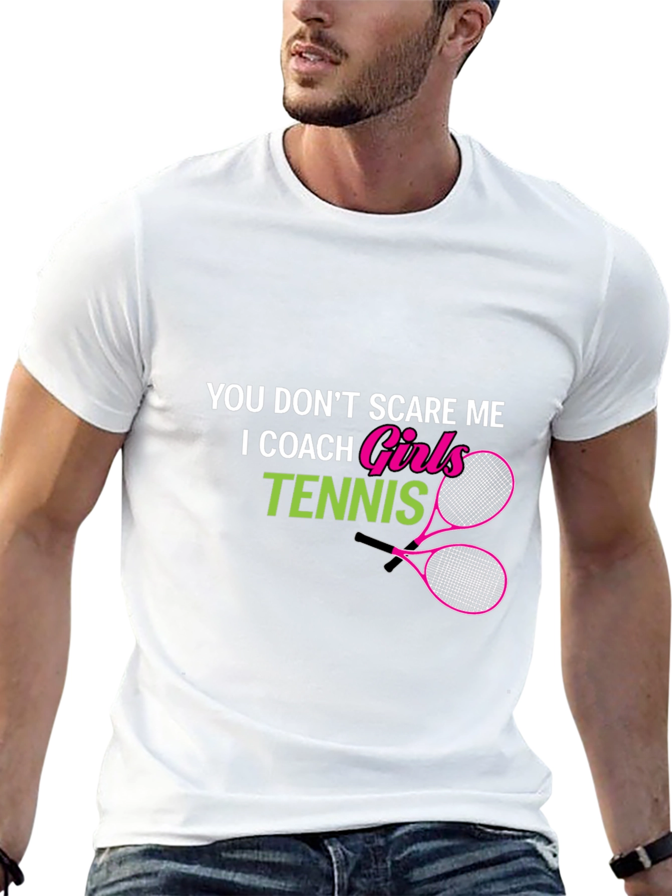 Girls Tennis Coach Graphic T-Shirt