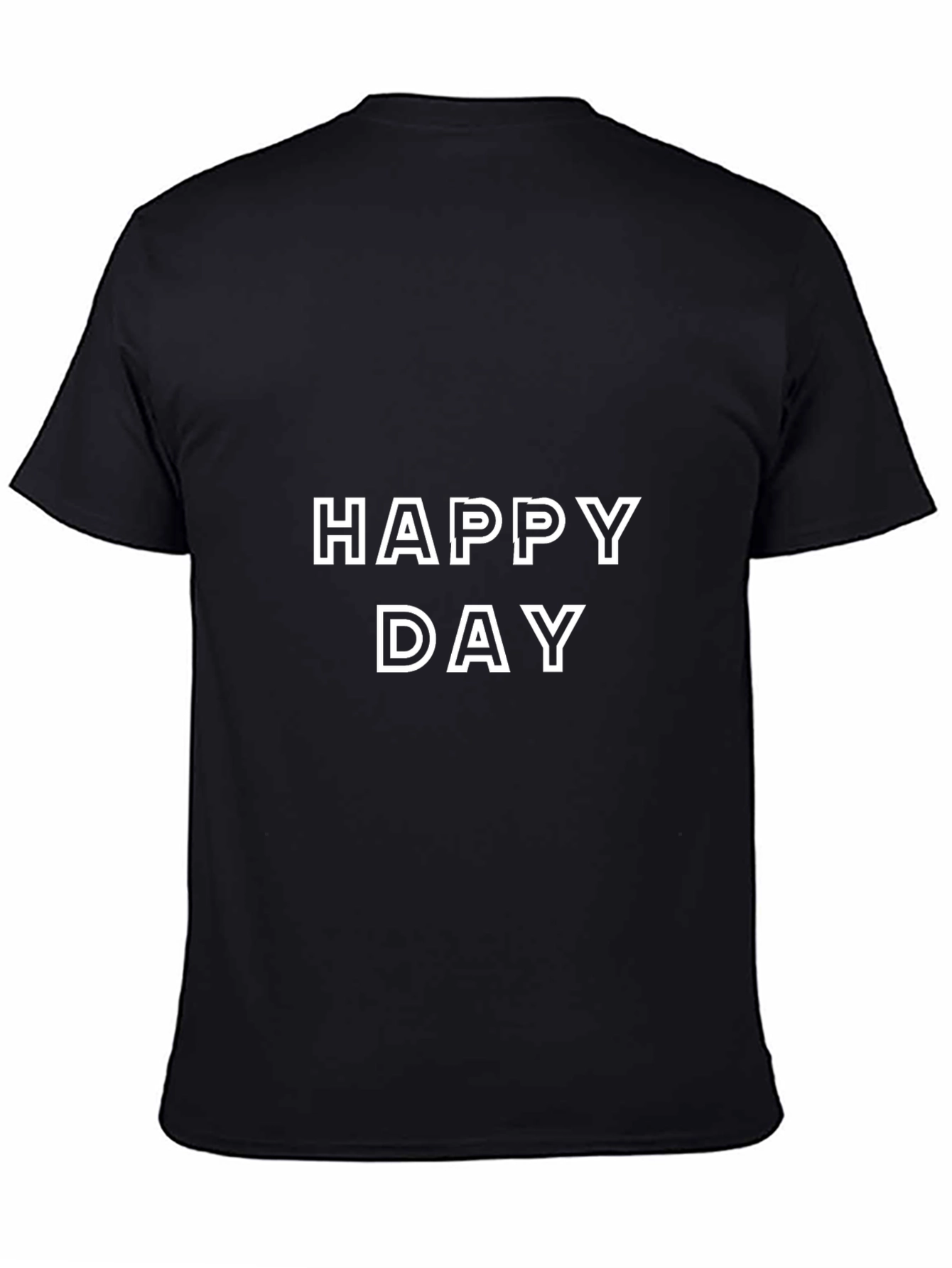 Happy Day Black Graphic Tee - Stylish Casual Wear