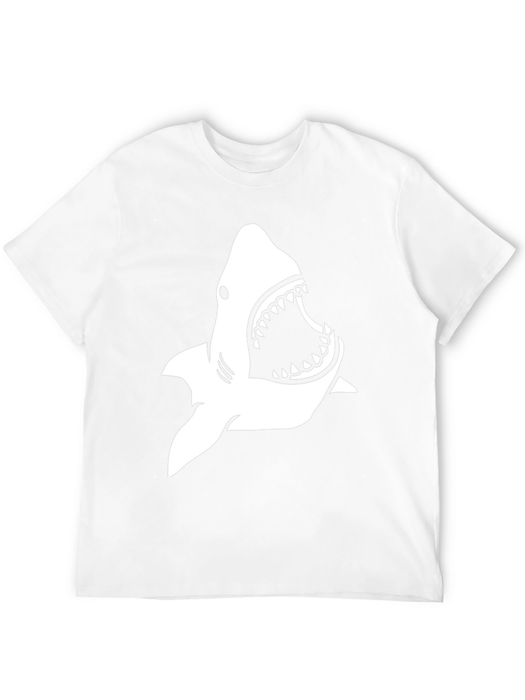 Shark Graphic Print T-Shirt - Black