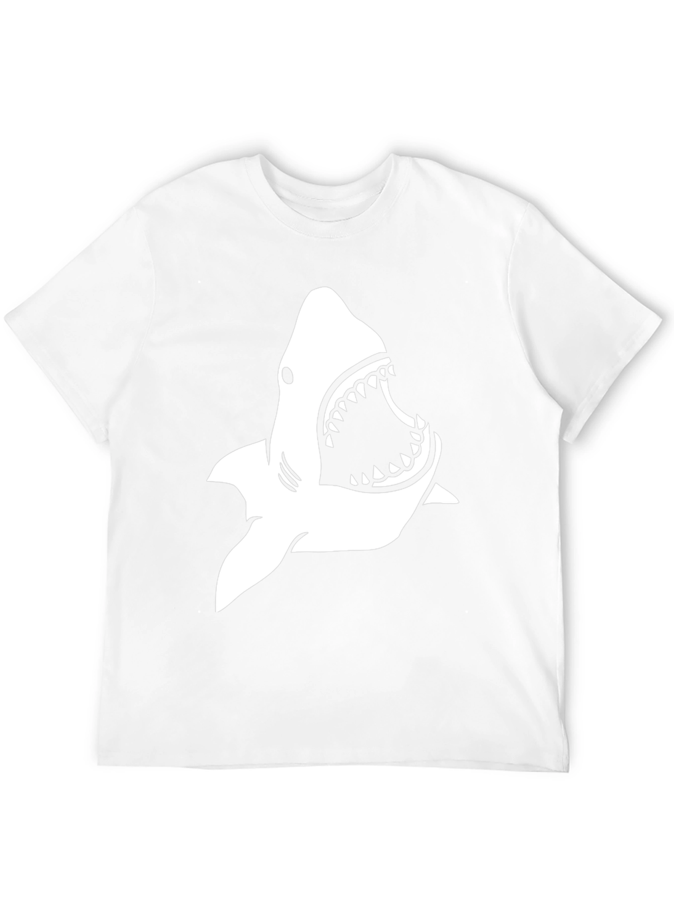Shark Graphic Print T-Shirt - Black