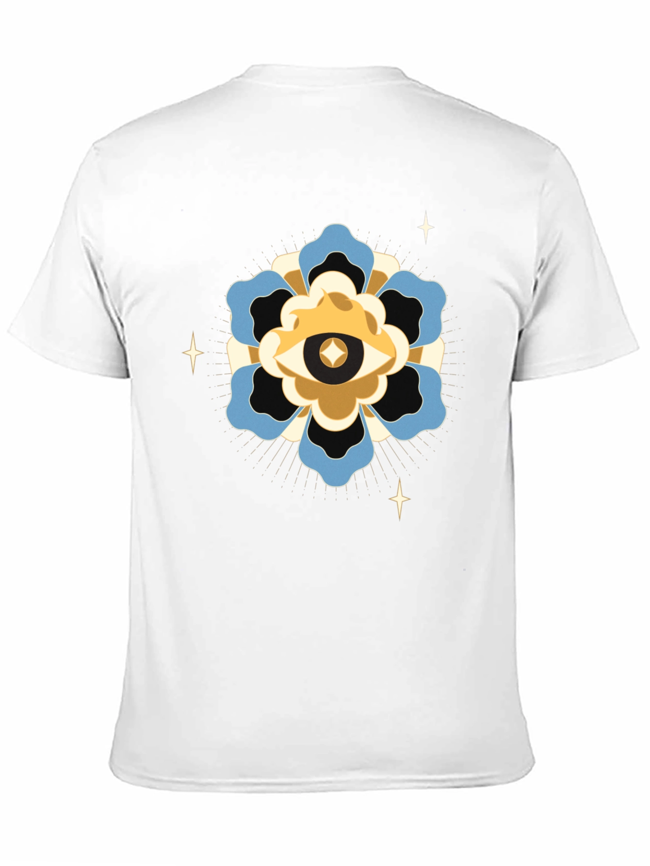 Mystic Eye Flower Graphic Tee - Black