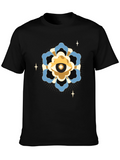 Mystic Eye Flower Graphic Tee - Black