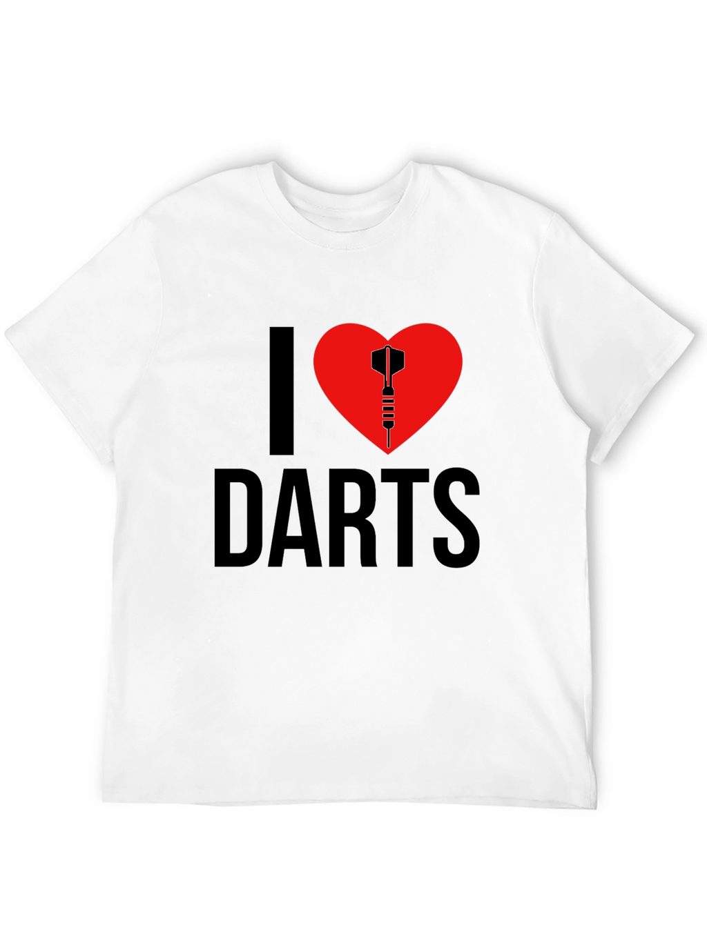 I Heart Darts Graphic T-Shirt - Black