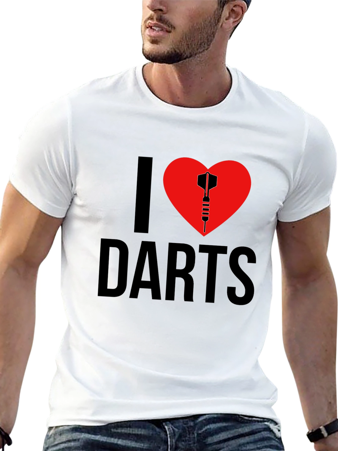 I Heart Darts Graphic T-Shirt - Black