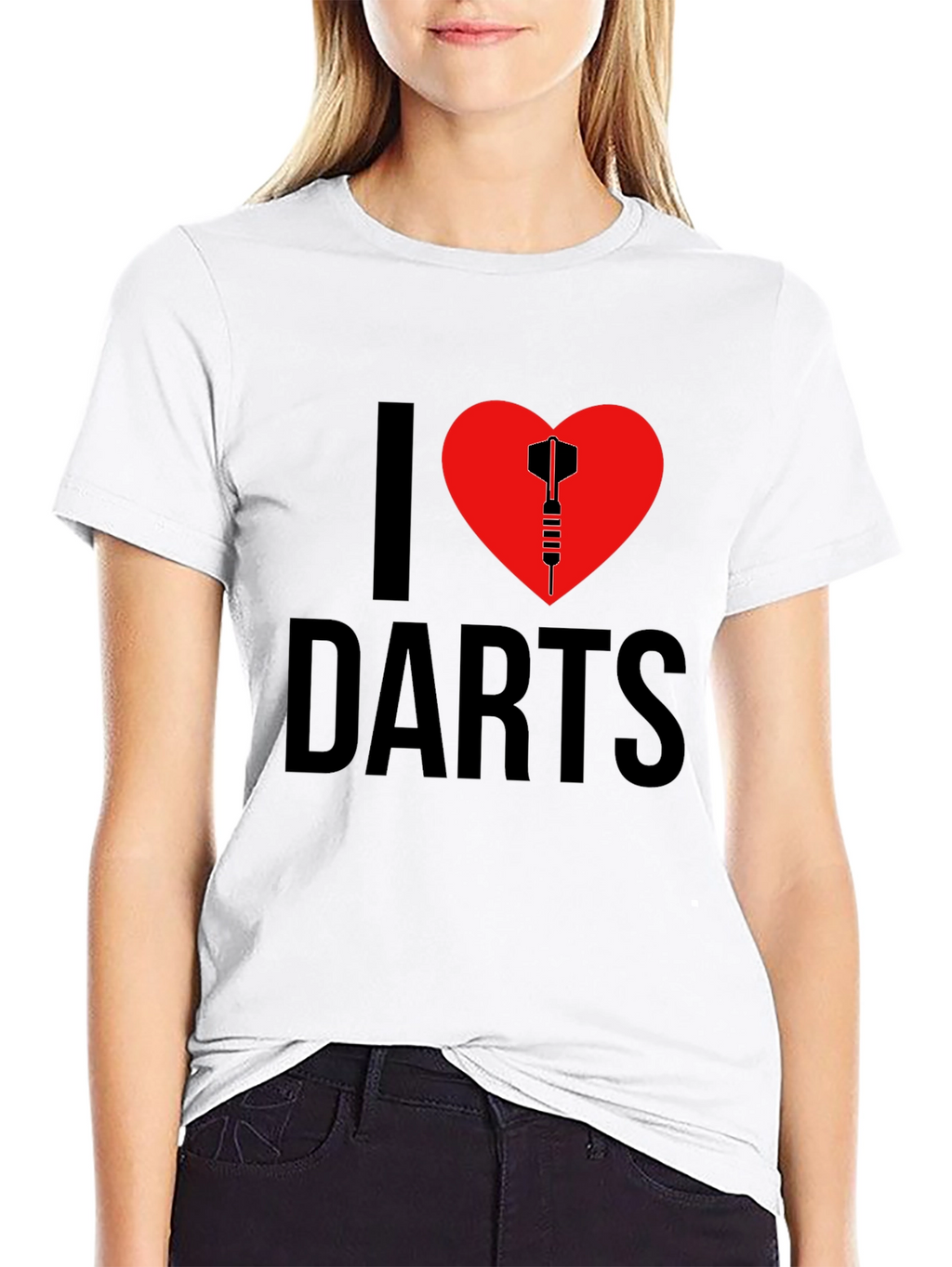 I Heart Darts Graphic T-Shirt - Black
