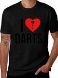 I Heart Darts Graphic T-Shirt - Black