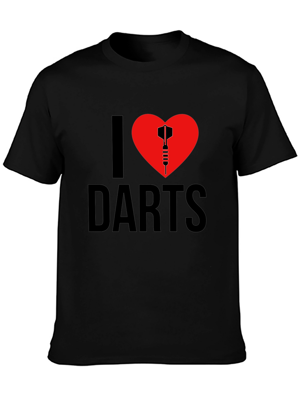 I Heart Darts Graphic T-Shirt - Black
