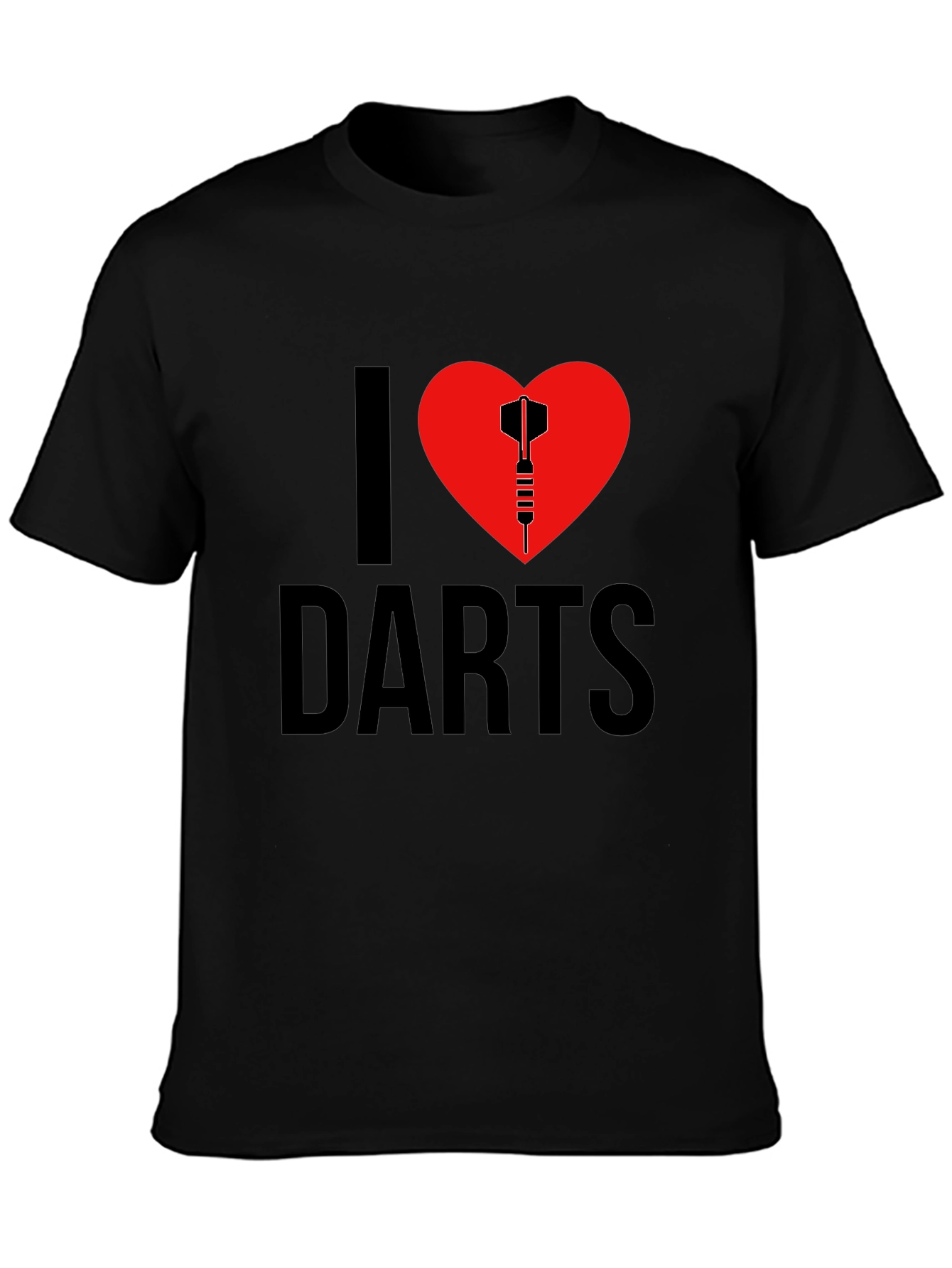 I Heart Darts Graphic T-Shirt - Black