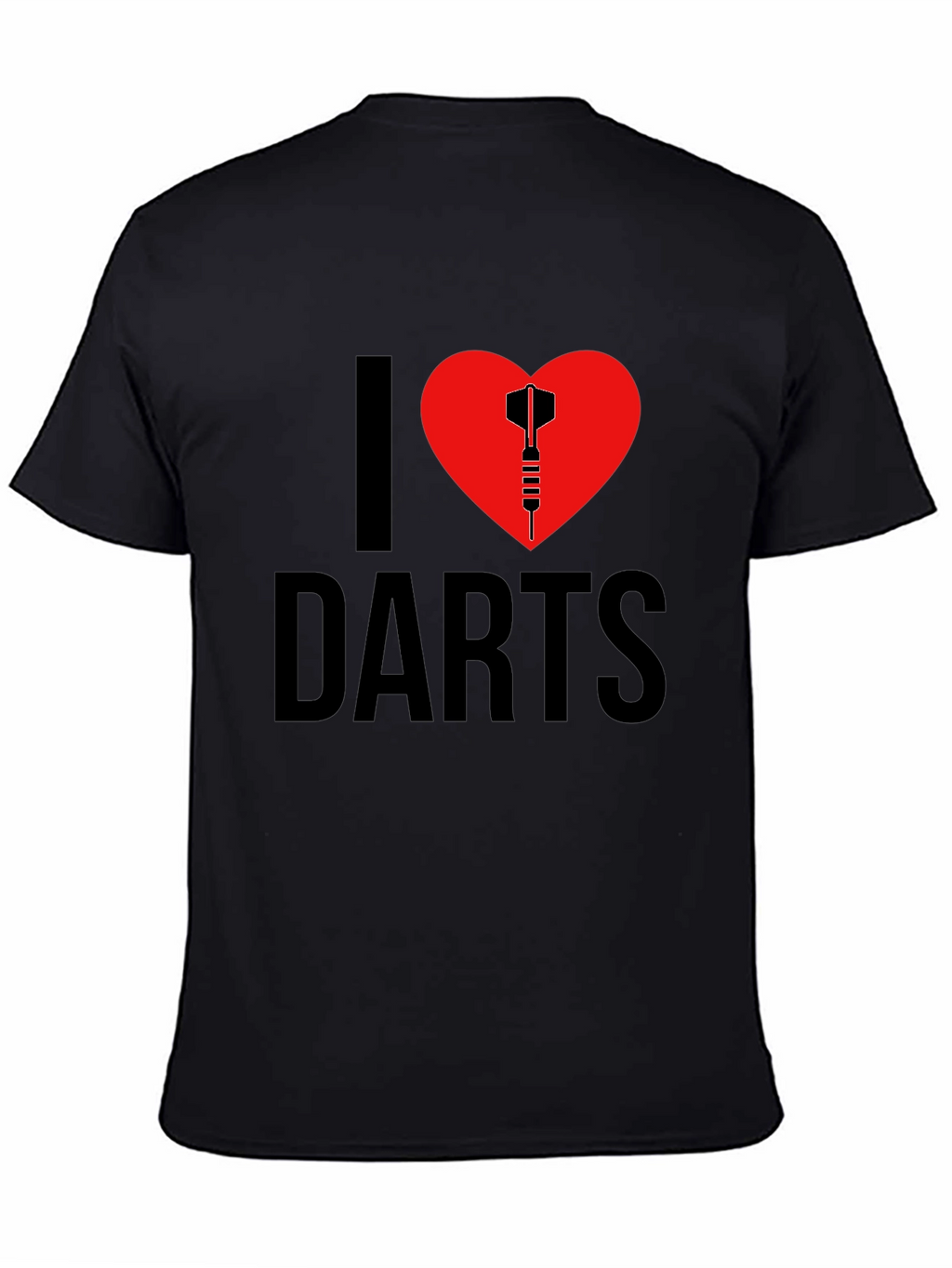I Heart Darts Graphic T-Shirt - Black