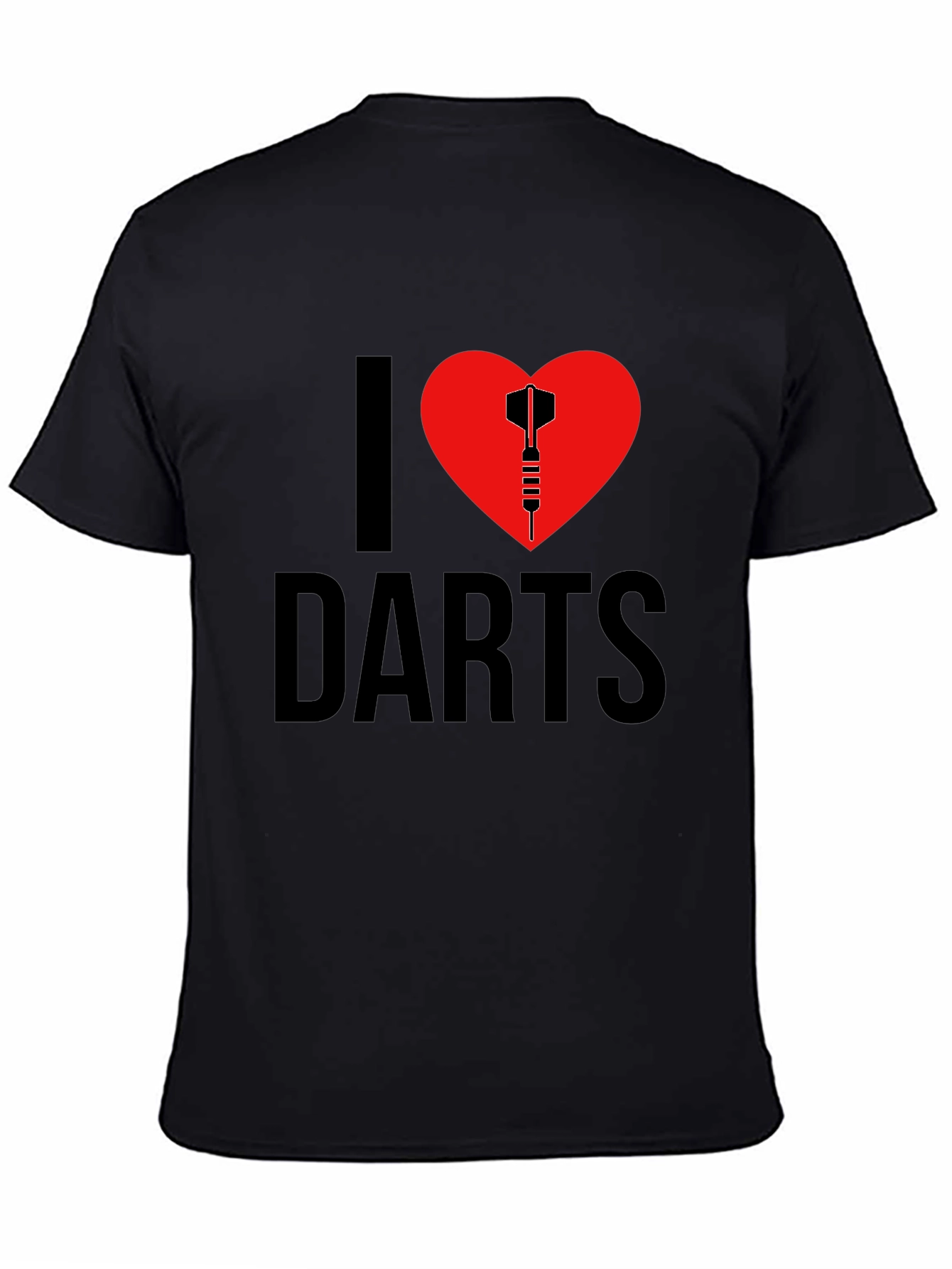 I Heart Darts Graphic T-Shirt - Black