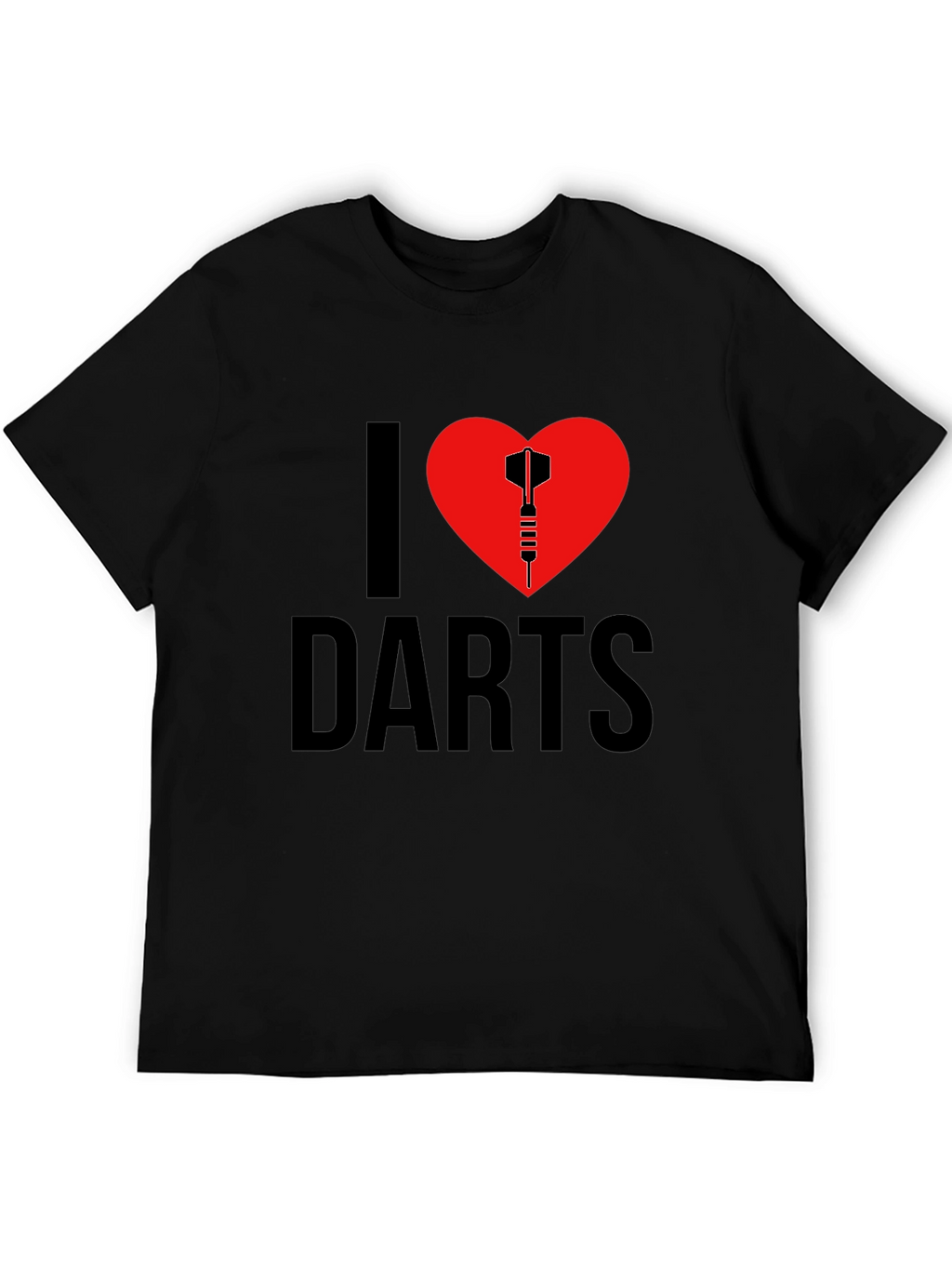 I Heart Darts Graphic T-Shirt - Black