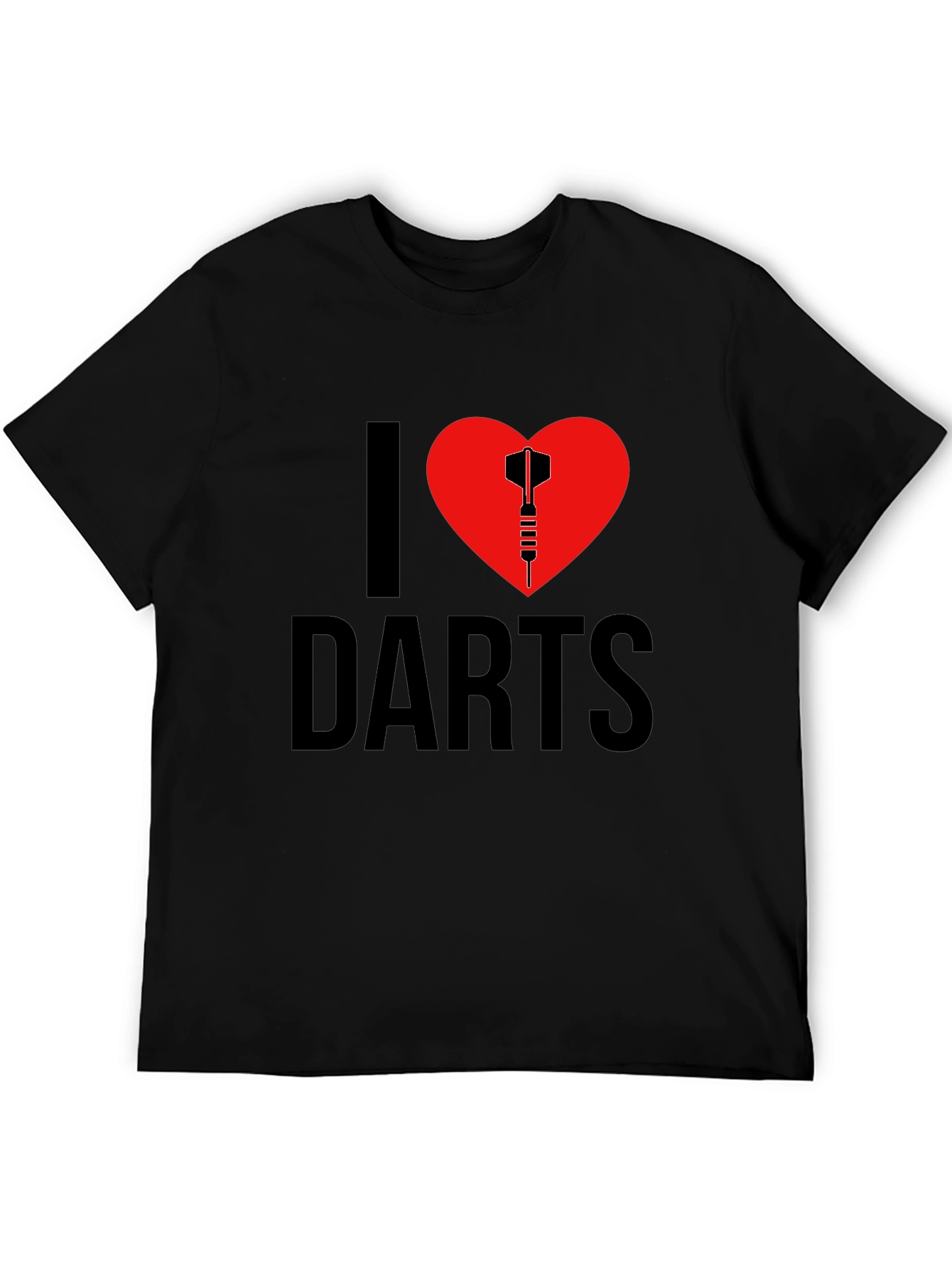 I Heart Darts Graphic T-Shirt - Black
