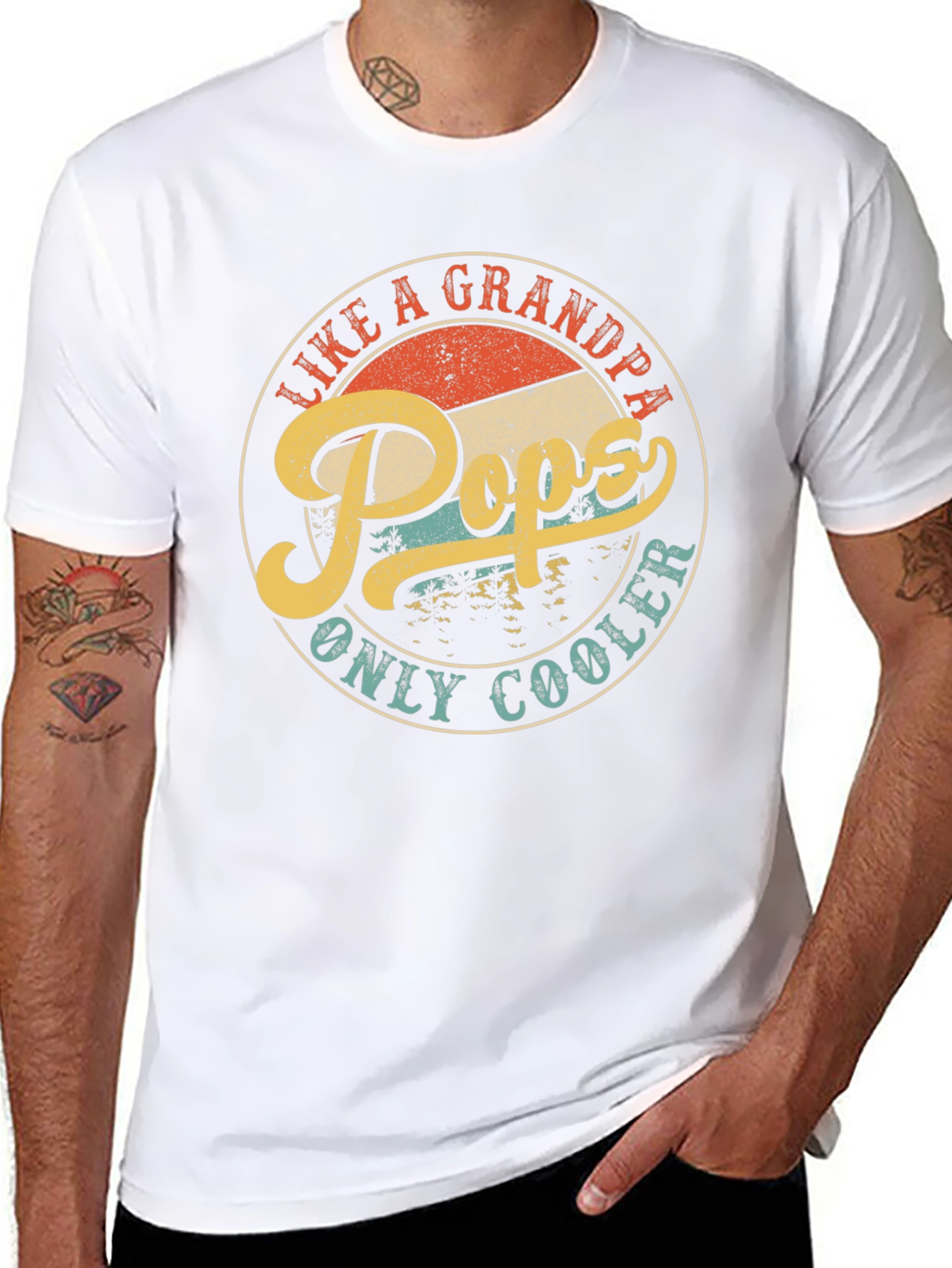 Pops Like a Grandpa Only Cooler T-Shirt