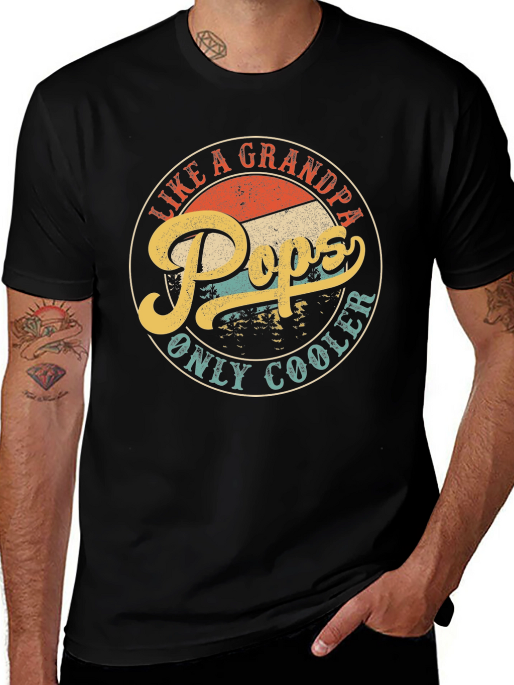 Pops Like a Grandpa Only Cooler T-Shirt