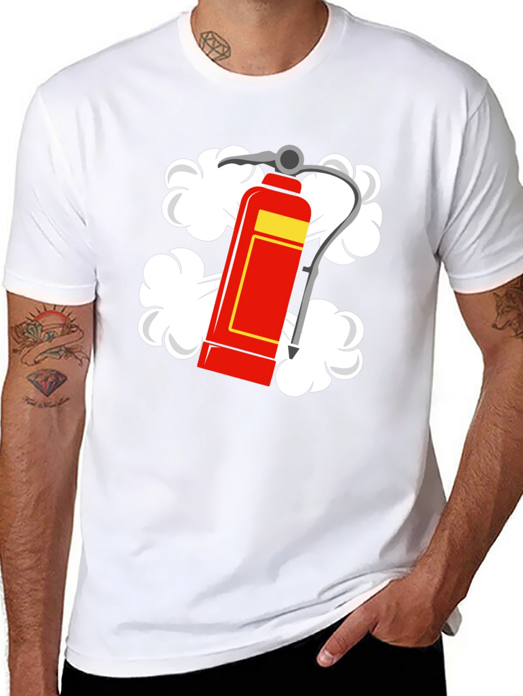 Fire Extinguisher Graphic Tee - Black