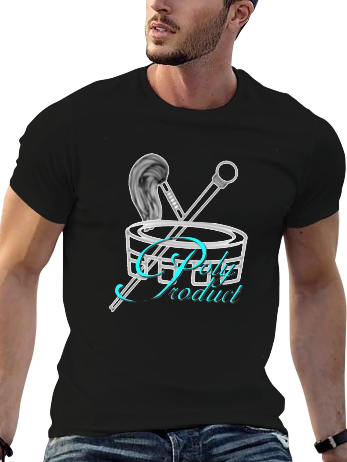 Trendy Drum Kit Graphic Tee - Music Lover T-Shirt