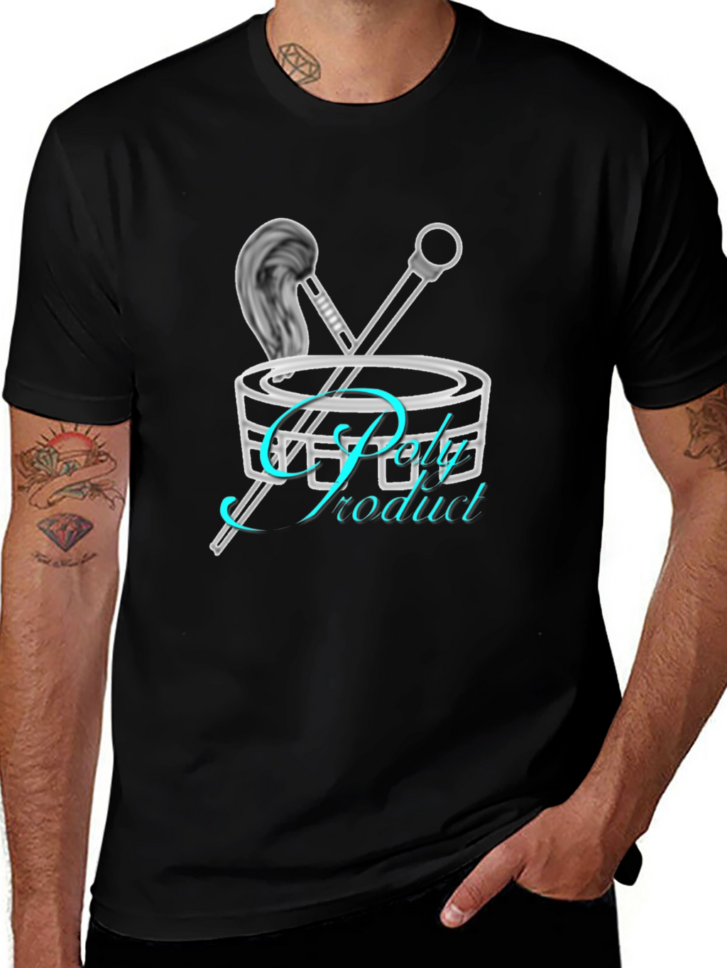 Trendy Drum Kit Graphic Tee - Music Lover T-Shirt