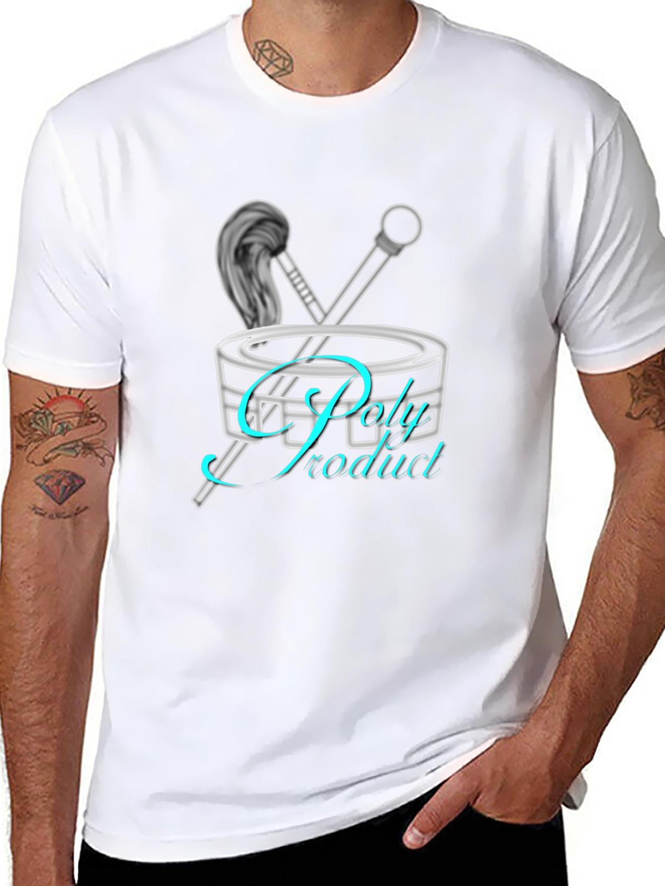 Trendy Drum Kit Graphic Tee - Music Lover T-Shirt