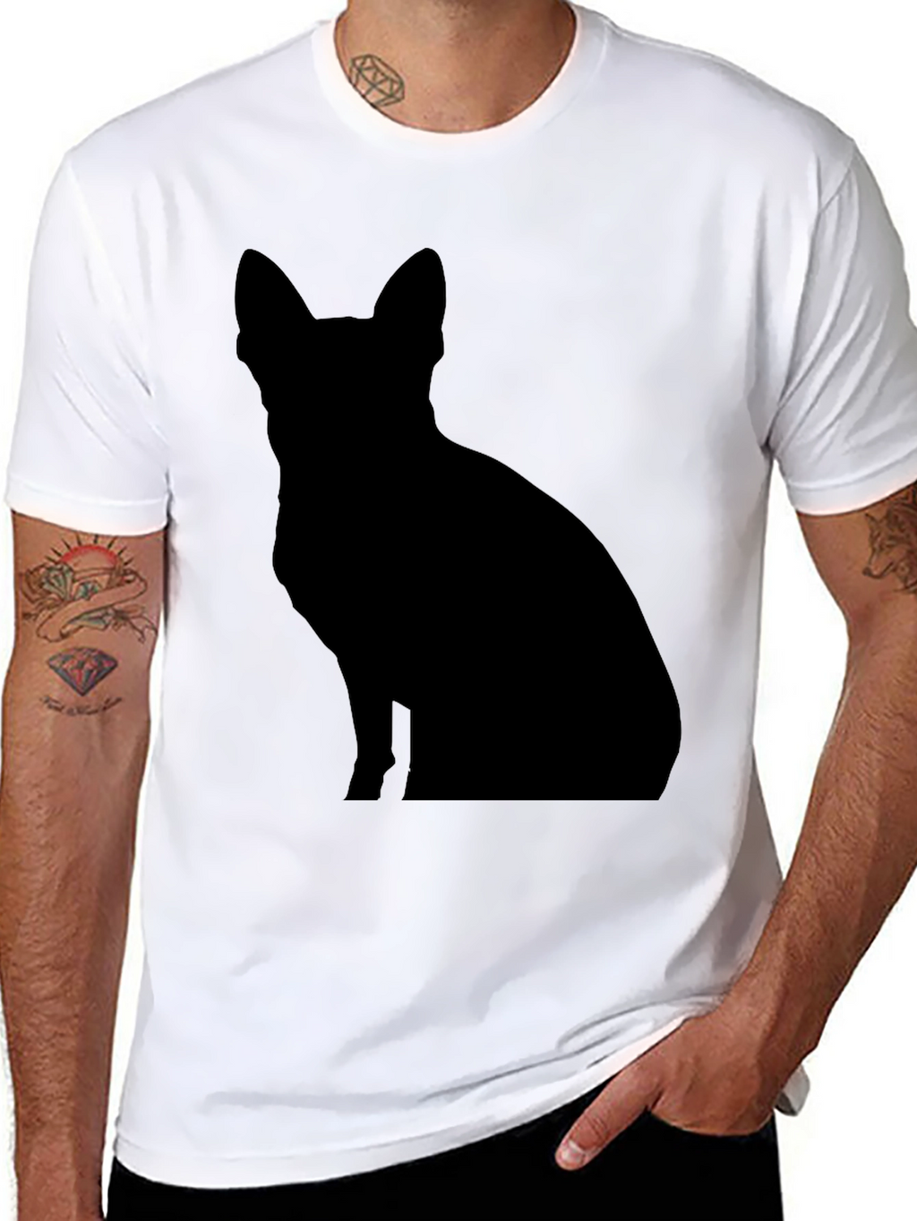 Black Dog Silhouette T-Shirt