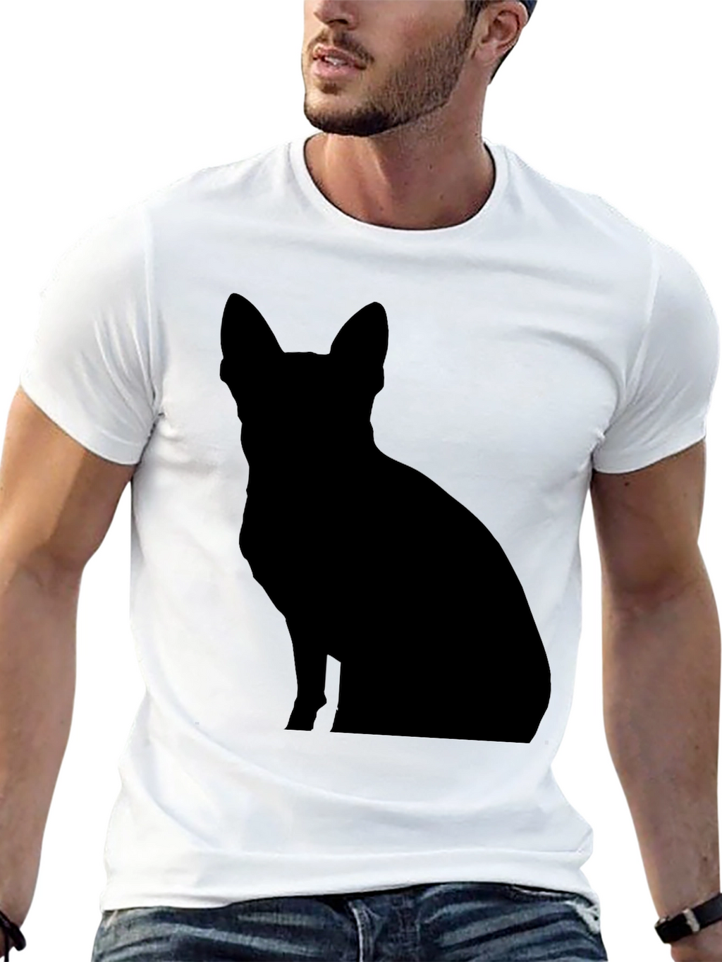 Black Dog Silhouette T-Shirt