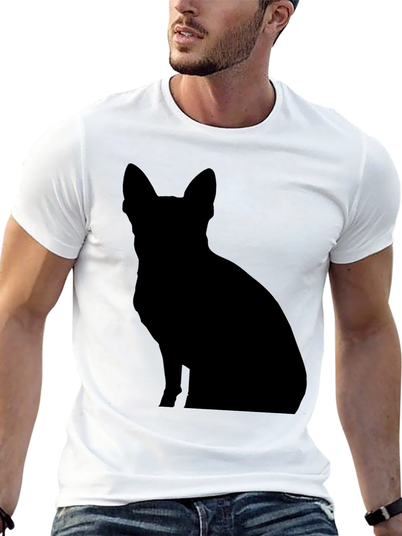 Black Dog Silhouette T-Shirt
