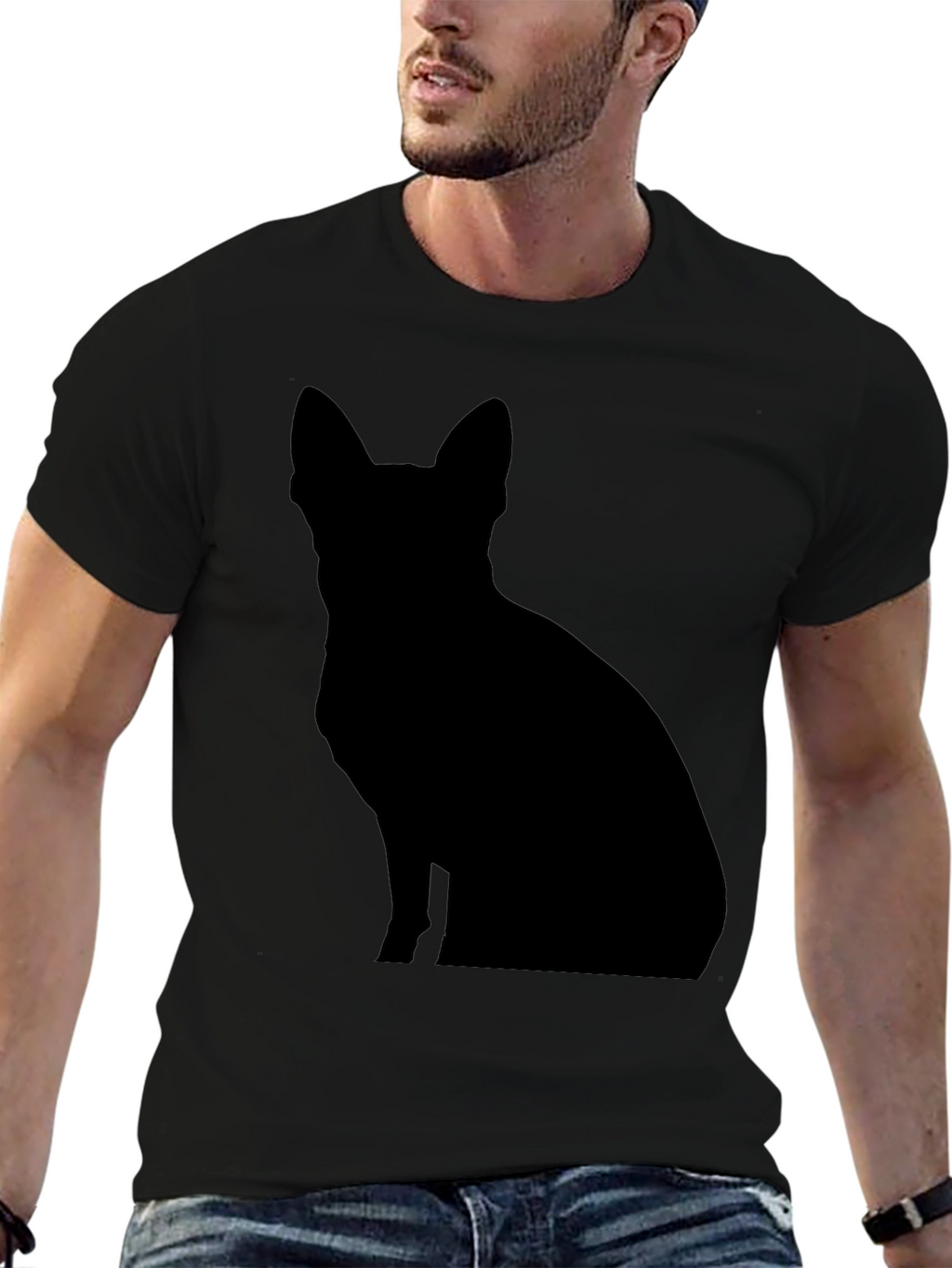 Black Dog Silhouette T-Shirt