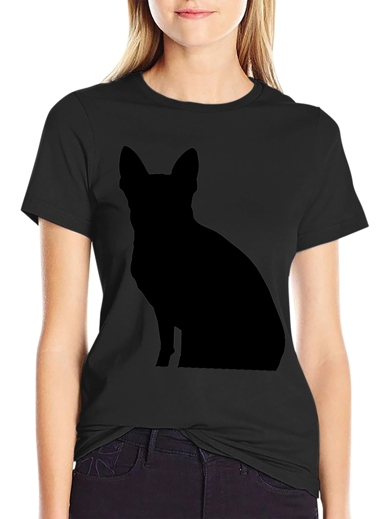 Black Dog Silhouette T-Shirt