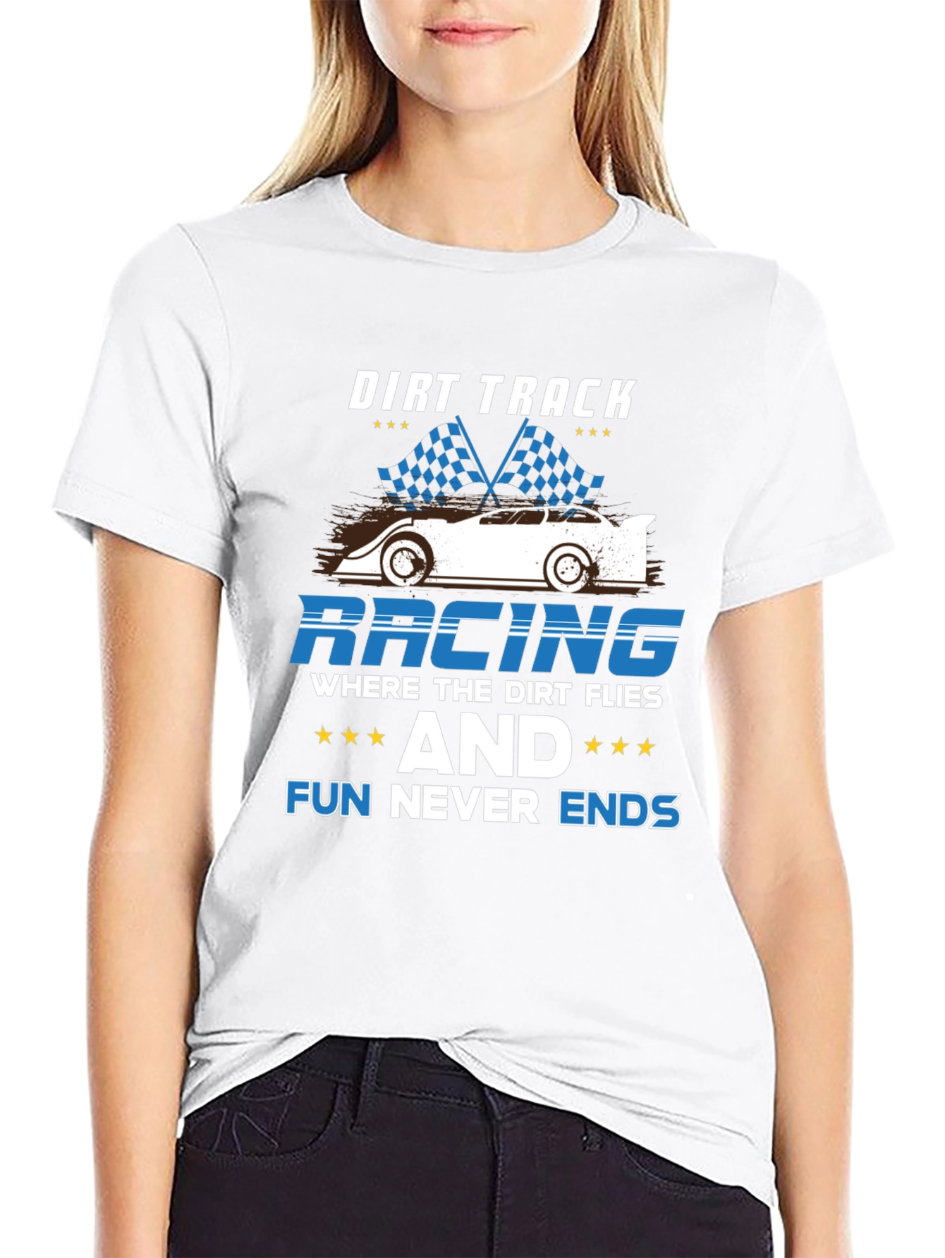 Dirt Track Racing Tee - Fun Never Ends