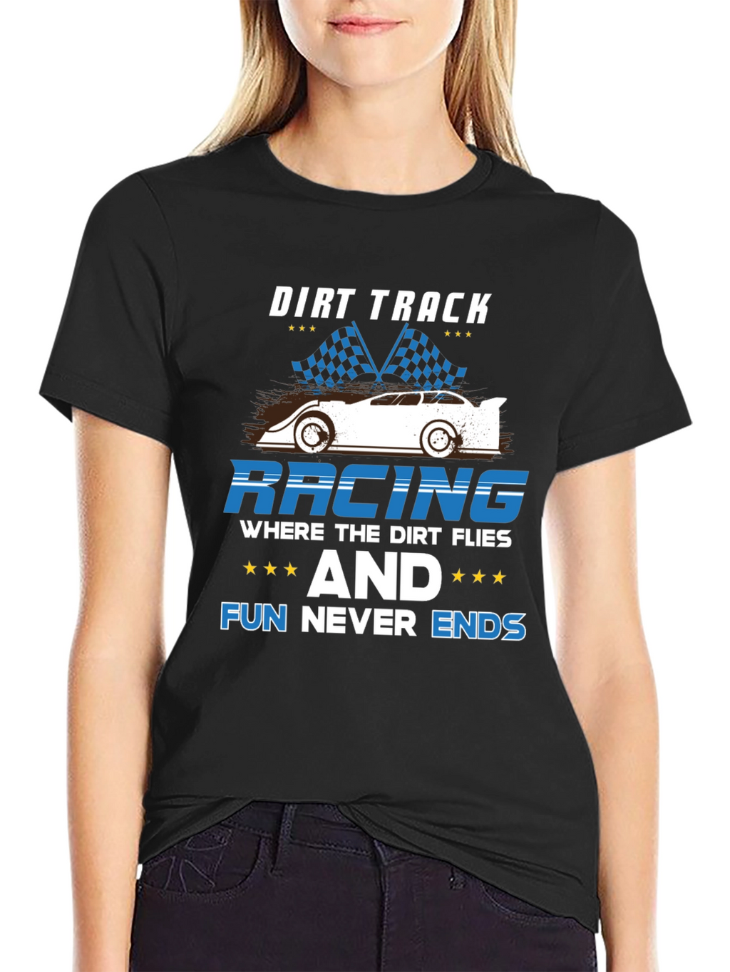 Dirt Track Racing Tee - Fun Never Ends