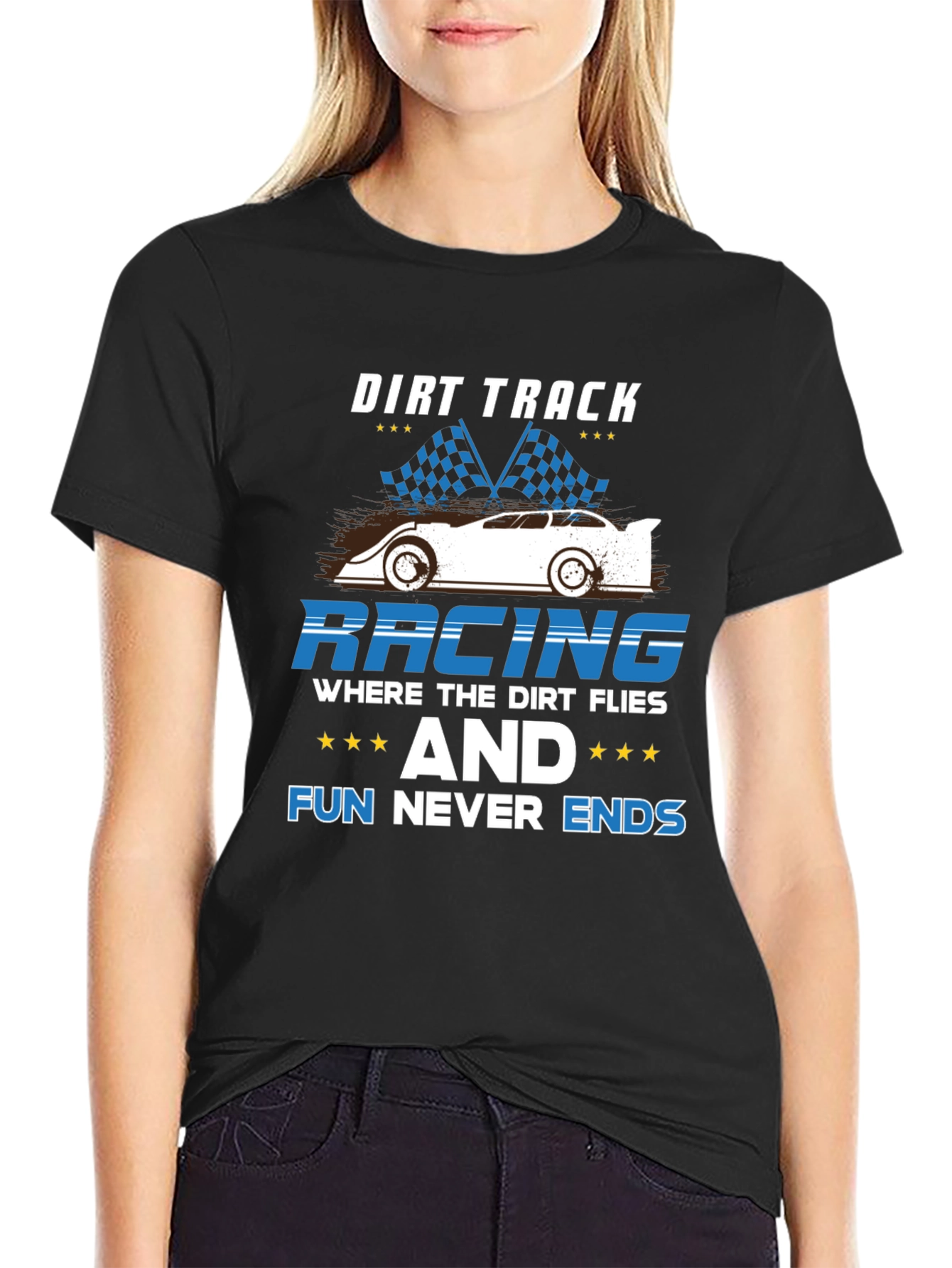 Dirt Track Racing Tee - Fun Never Ends