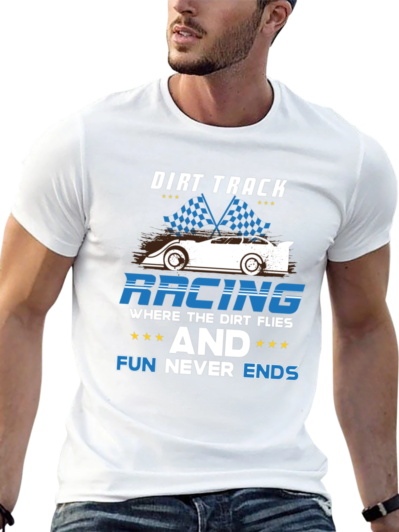 Dirt Track Racing Tee - Fun Never Ends