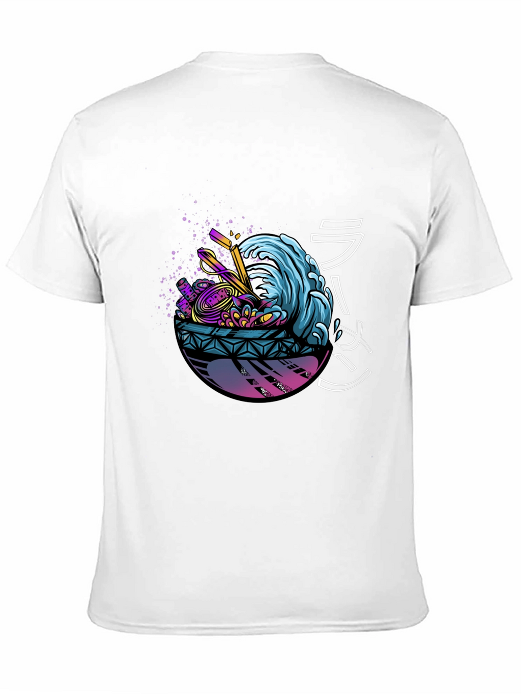 Ramen Wave Graphic Tee - Black Short Sleeve