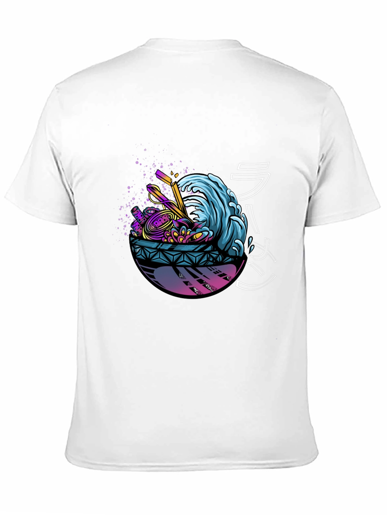 Ramen Wave Graphic Tee - Black Short Sleeve