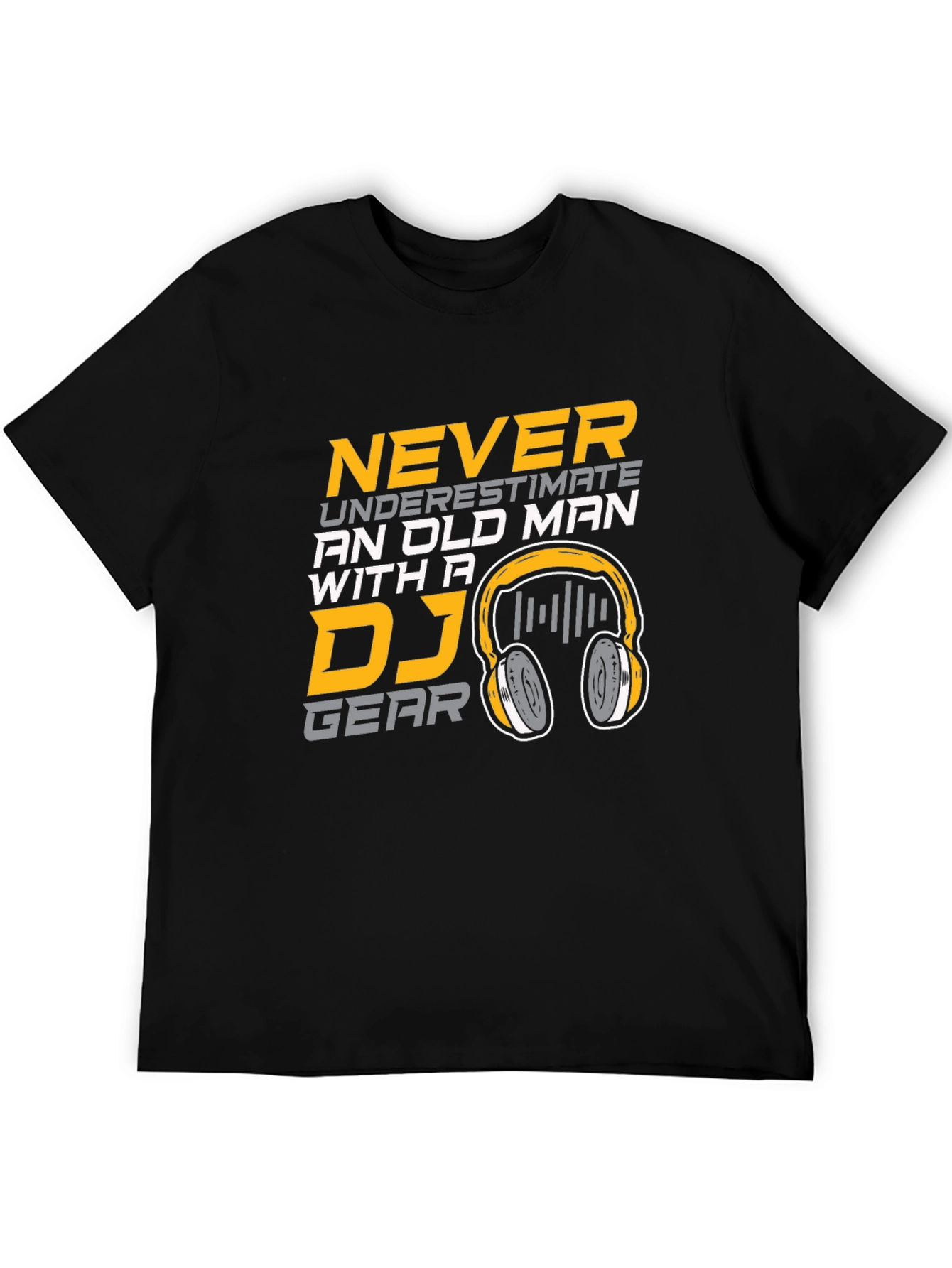 DJ Gear Old Man Black Cotton T-Shirt