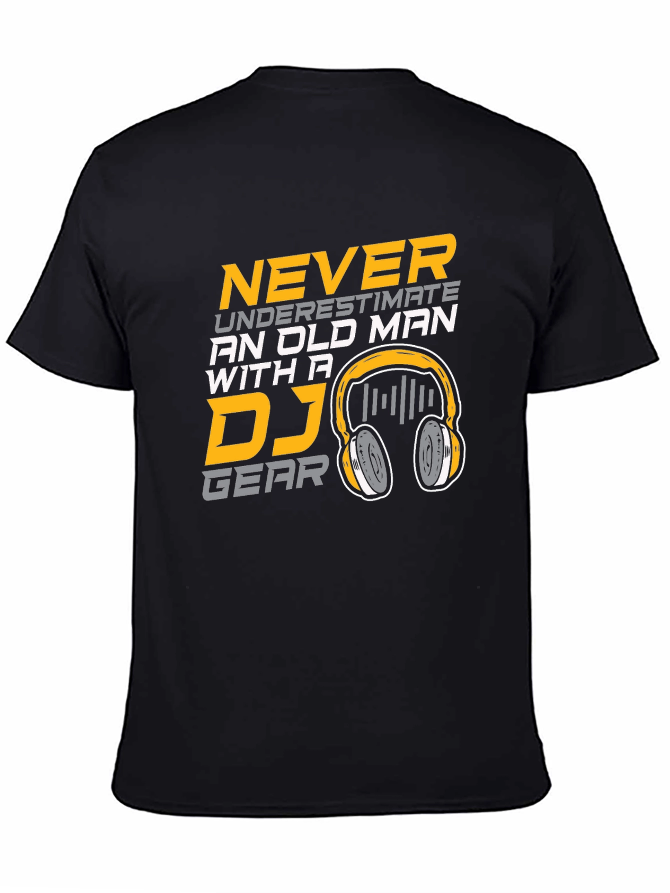 DJ Gear Old Man Black Cotton T-Shirt